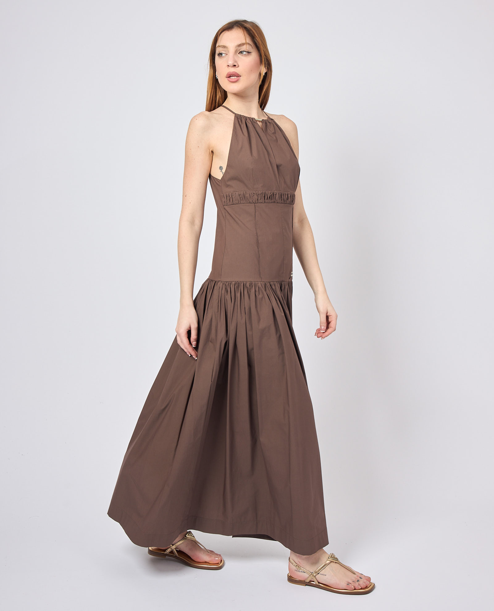 Patrizia Pepe long dress with slit - PATRIZIA PEPE